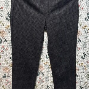 Gloria Vanderbilt Charcoal Checkered Trousers